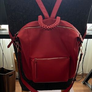 Red Women’s Backpack Handbag